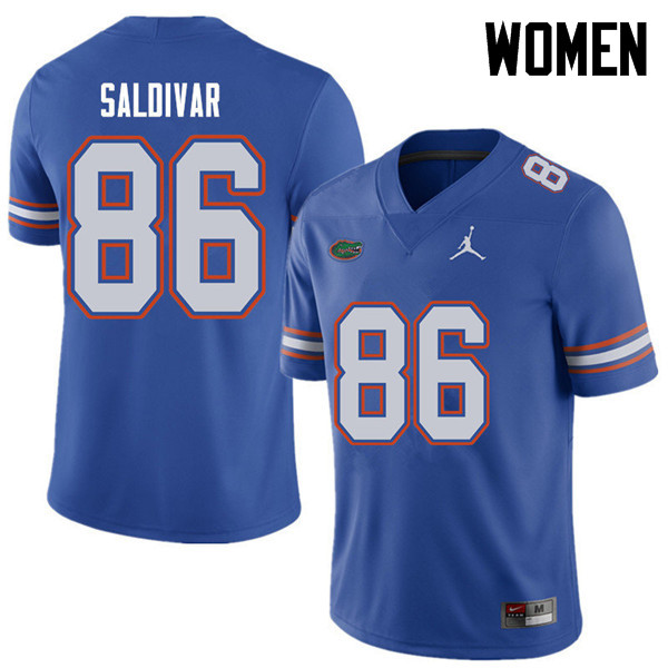 Jordan Brand Women #86 Andres Saldivar Florida Gators College Football Jerseys Sale-Royal